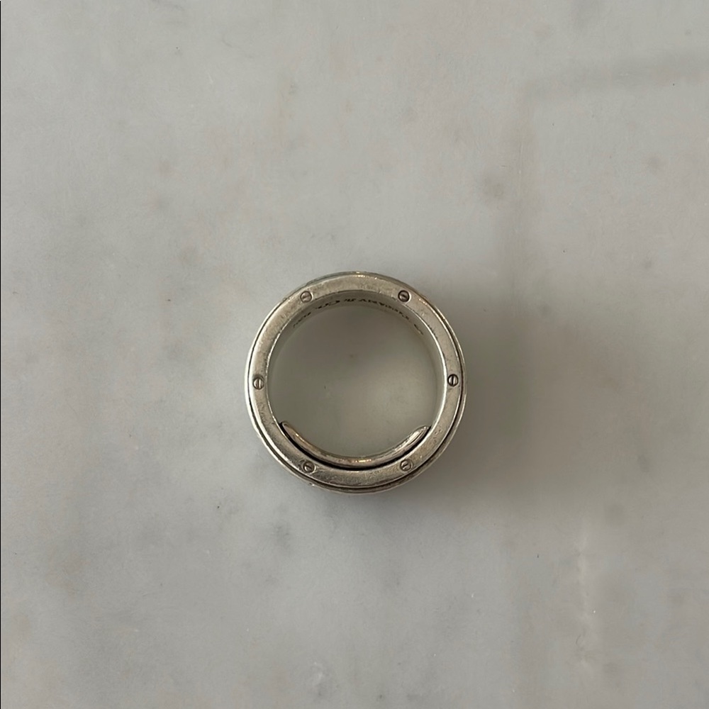 Tiffany & Co Metropolis Ring Screw Band Mens Unisex in Sterling Silver